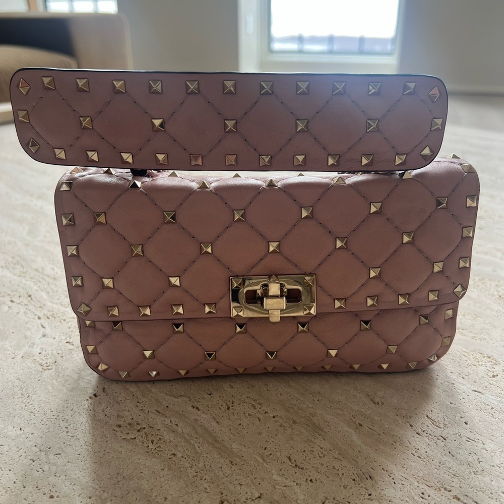VALENTINO 💯 Authentic small Rockstud bag pink RARE 💕💕 - Picture 10 of 13